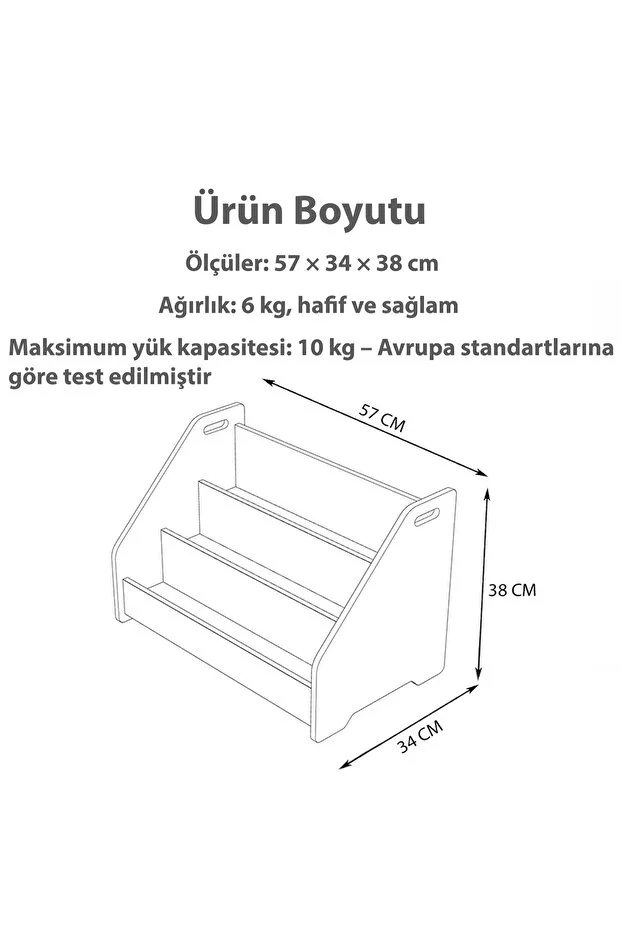 Montessori Ahşap Yer Kitaplığı